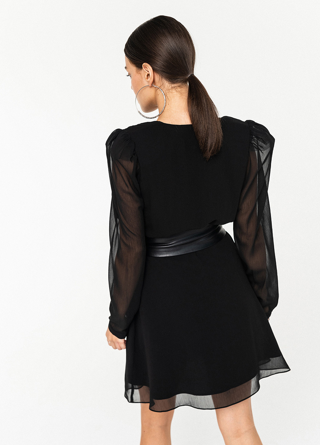 Черное кэжуал платье клеш befree