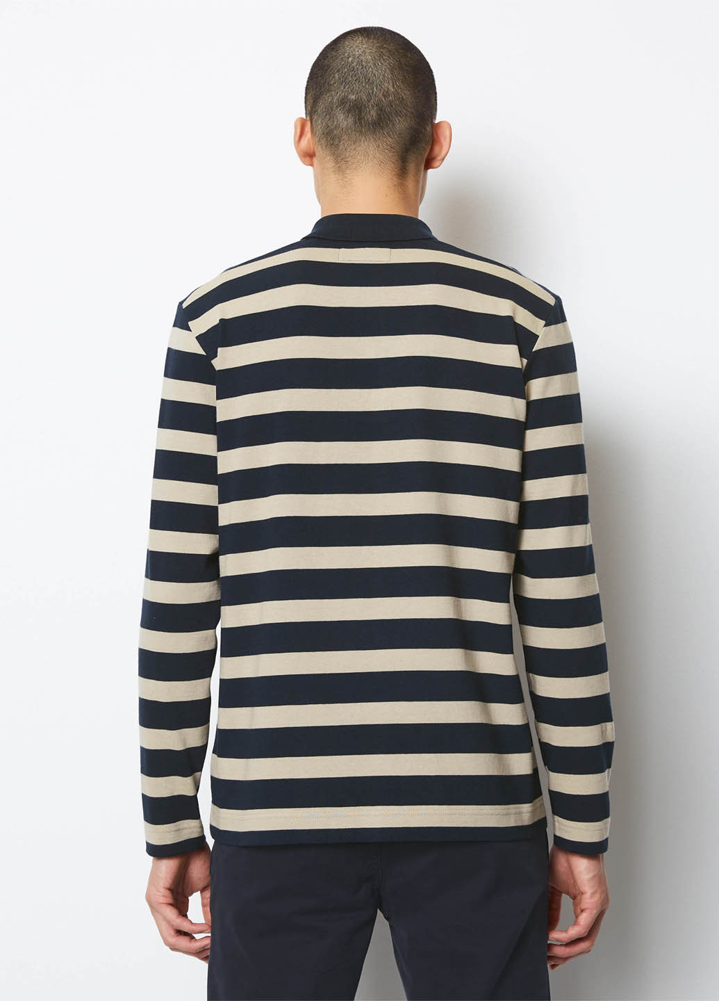 Черная футболка-поло для мужчин Marc O'Polo в полоску