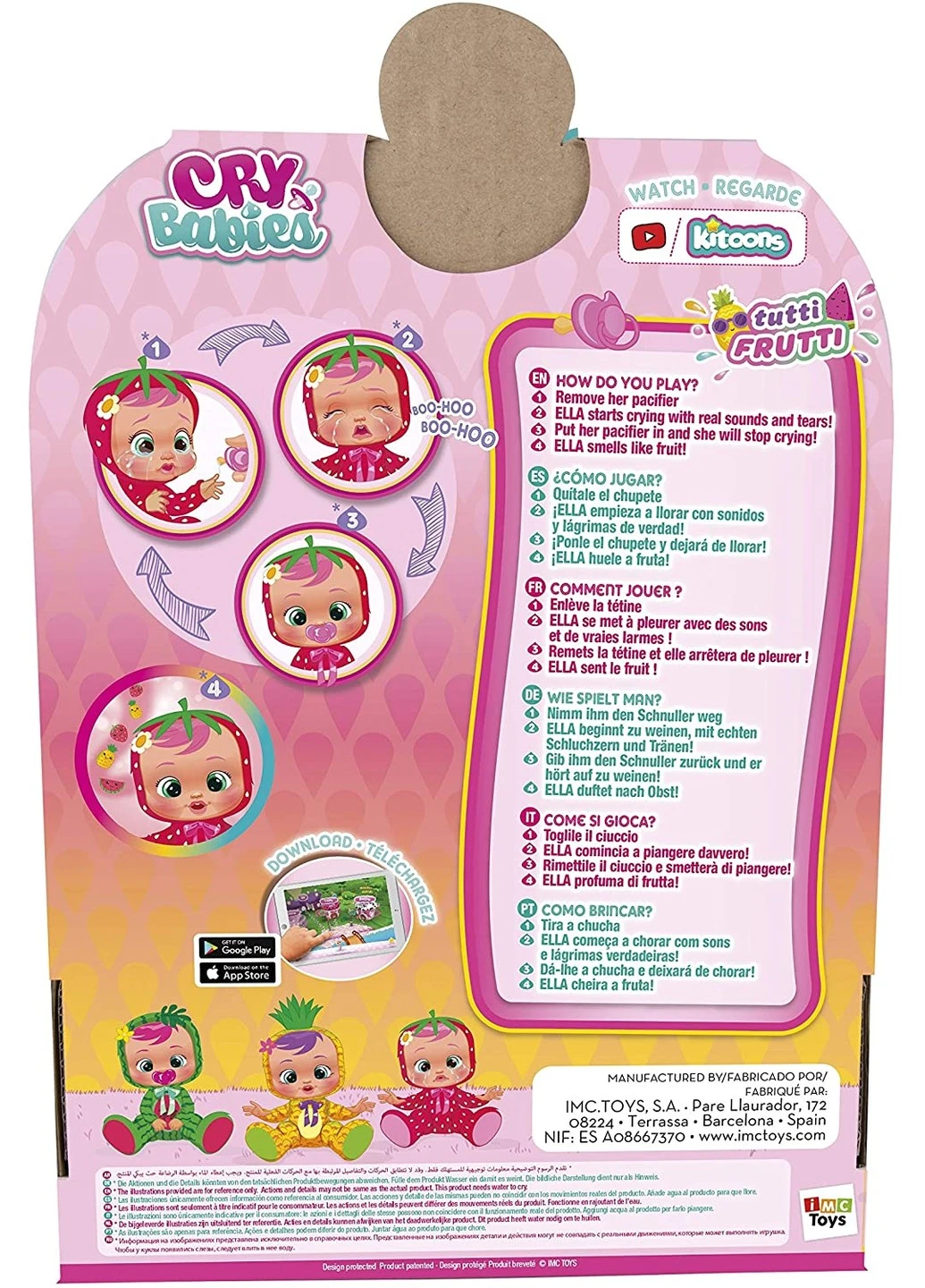 Интерактивная кукла Cry Babies Tutti Frutti Mel Плакса Мел с ароматом арбуза (93805) IMC Toys (255254265)