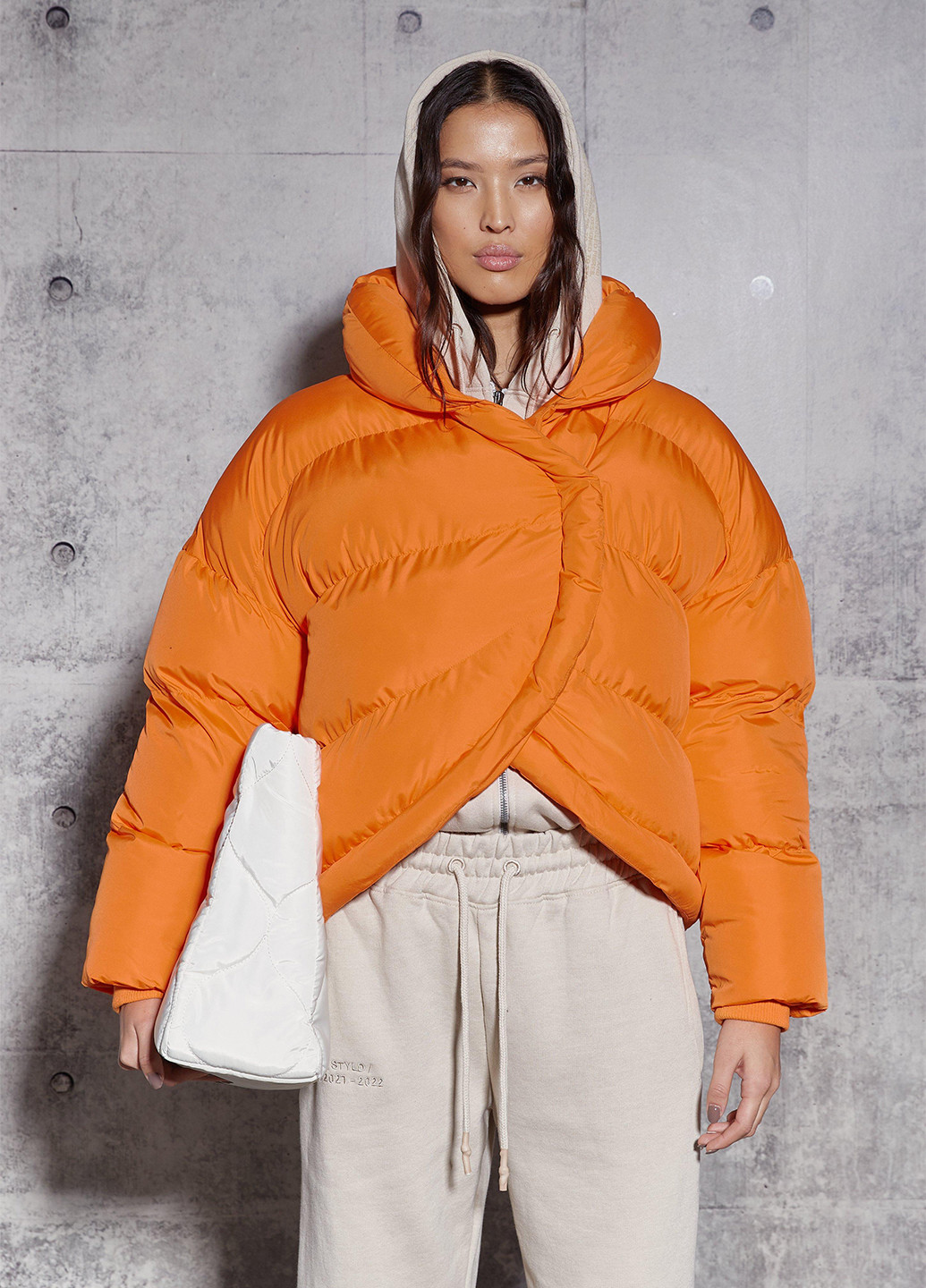 Оранжевая зимняя куртка Missguided