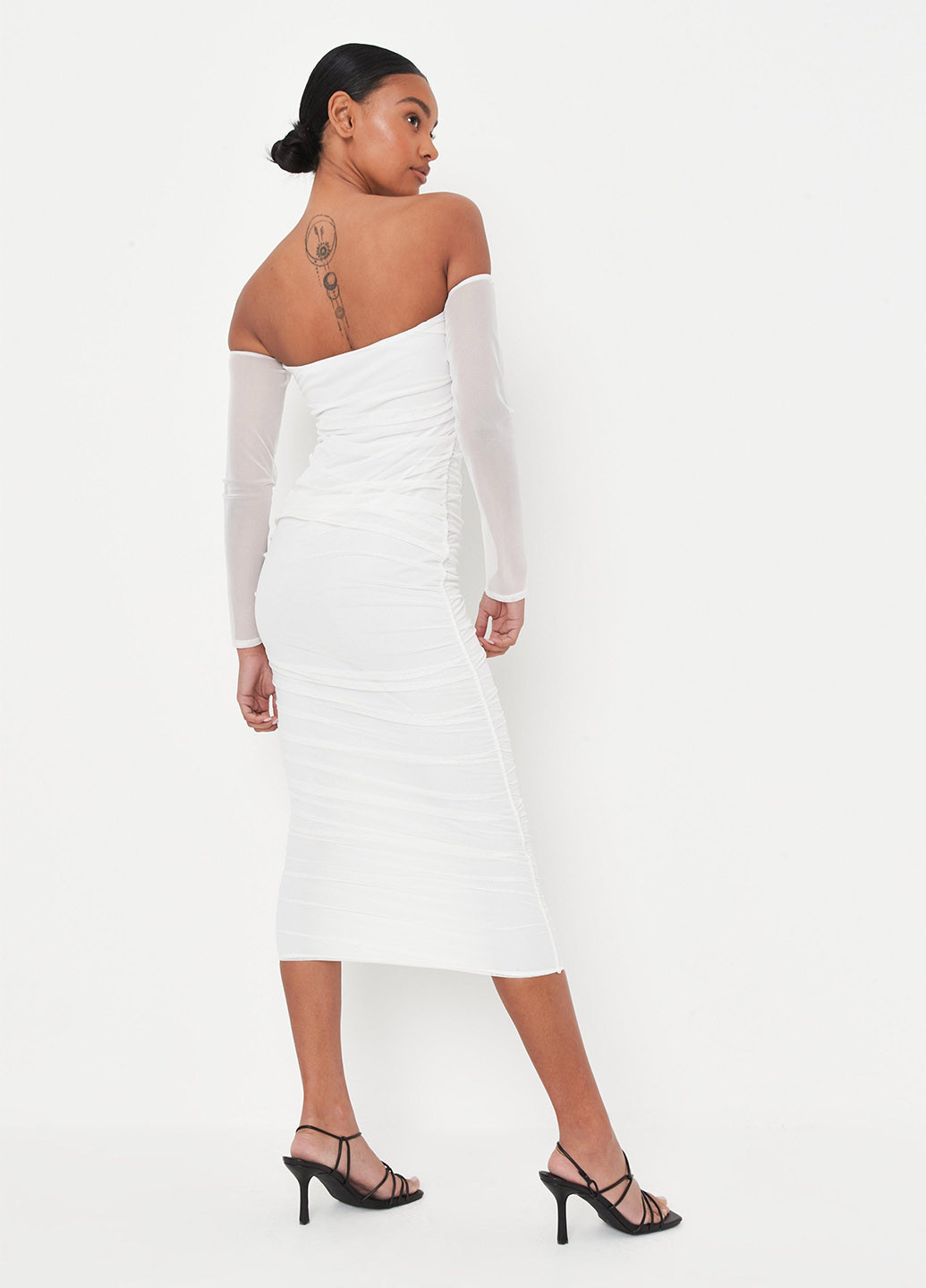 Білий кежуал сукня з відкритими плечима Missguided однотонна