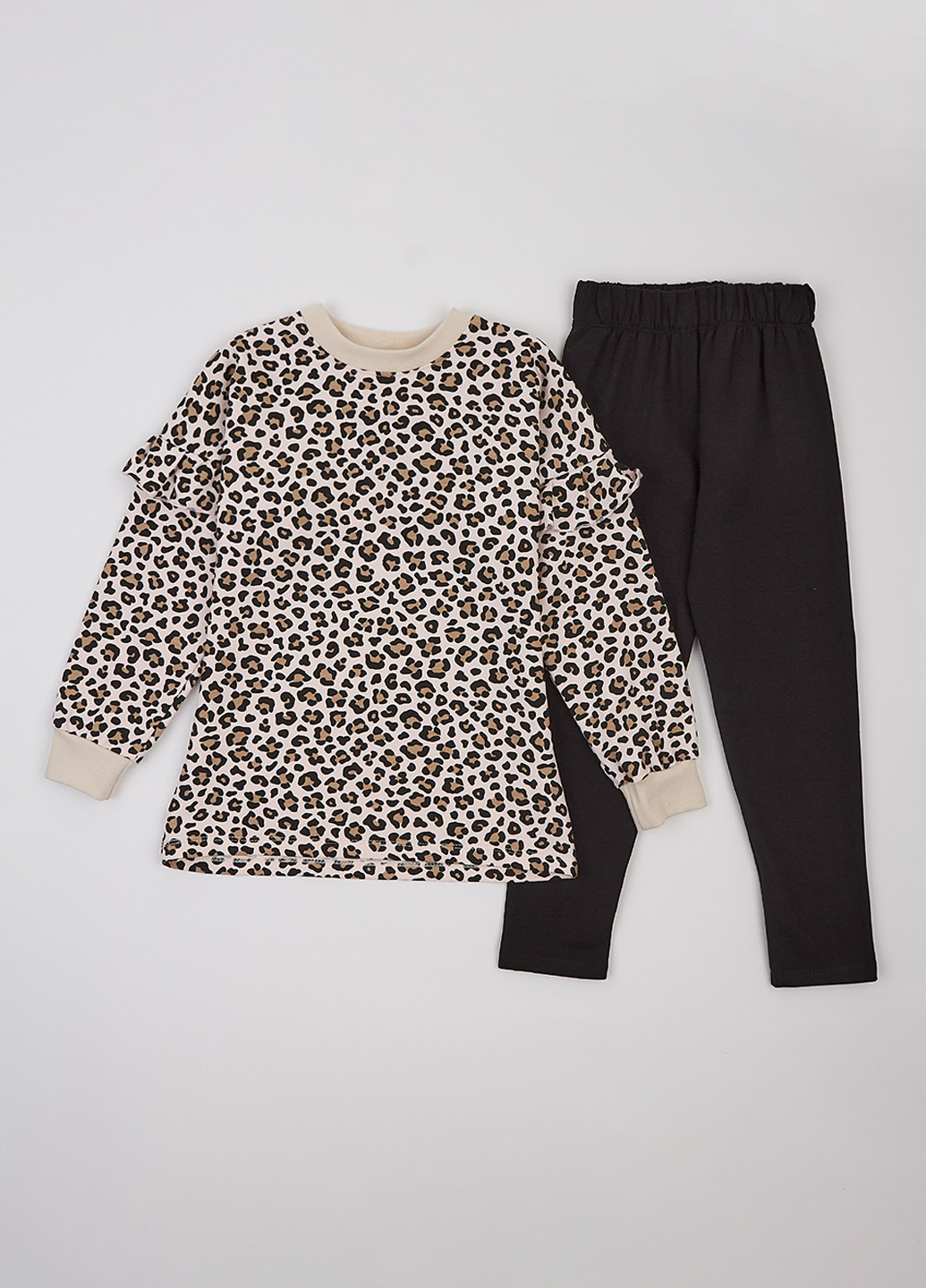 Коричневий демісезонний комплект (світшот, штани) dexter's