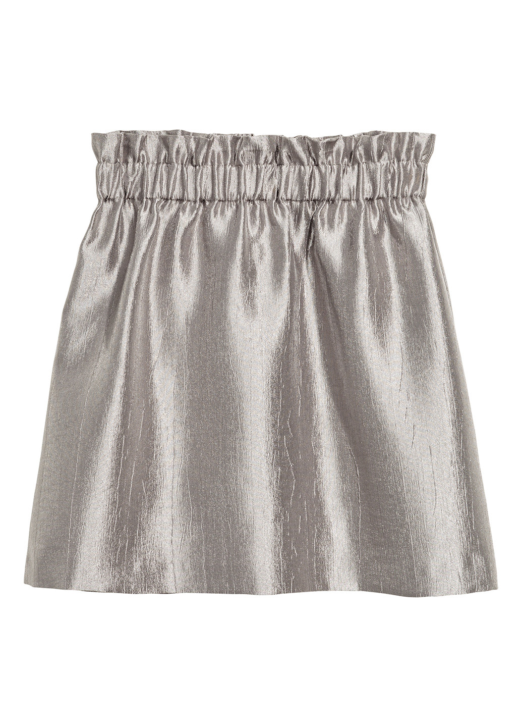 Серебристая кэжуал однотонная юбка H&M клешированная