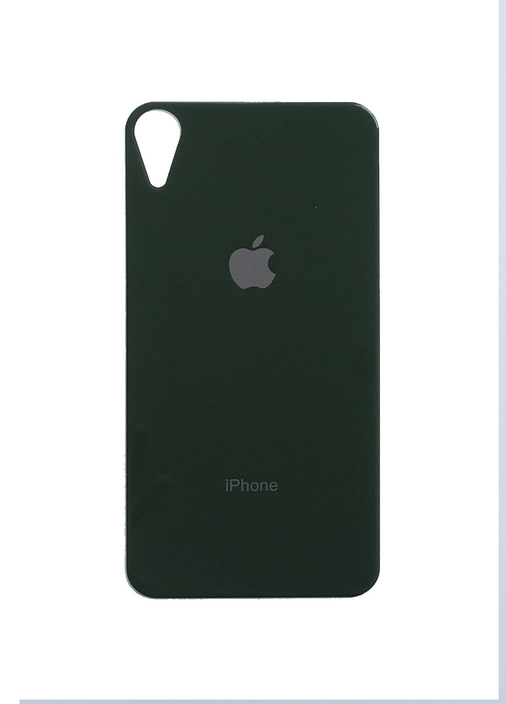 Скло захисне на задню панель кольорове глянсове для iPhone X / Xs Dark Green CAA (220514056)