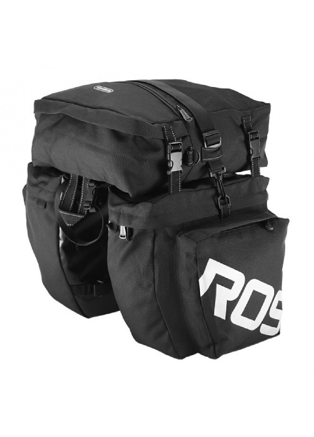 Велосипедна сумка на багажник велосумка водовідштовхувальна зі світловідбивними елементами (472918-Prob) Чорна Francesco Marconi (252366702)