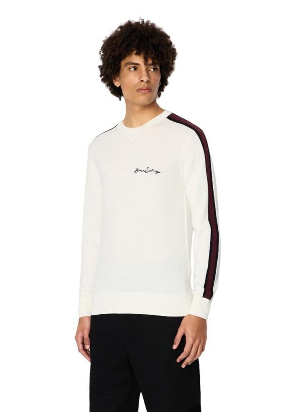 Молочний демісезонний светр джемпер Armani Exchange