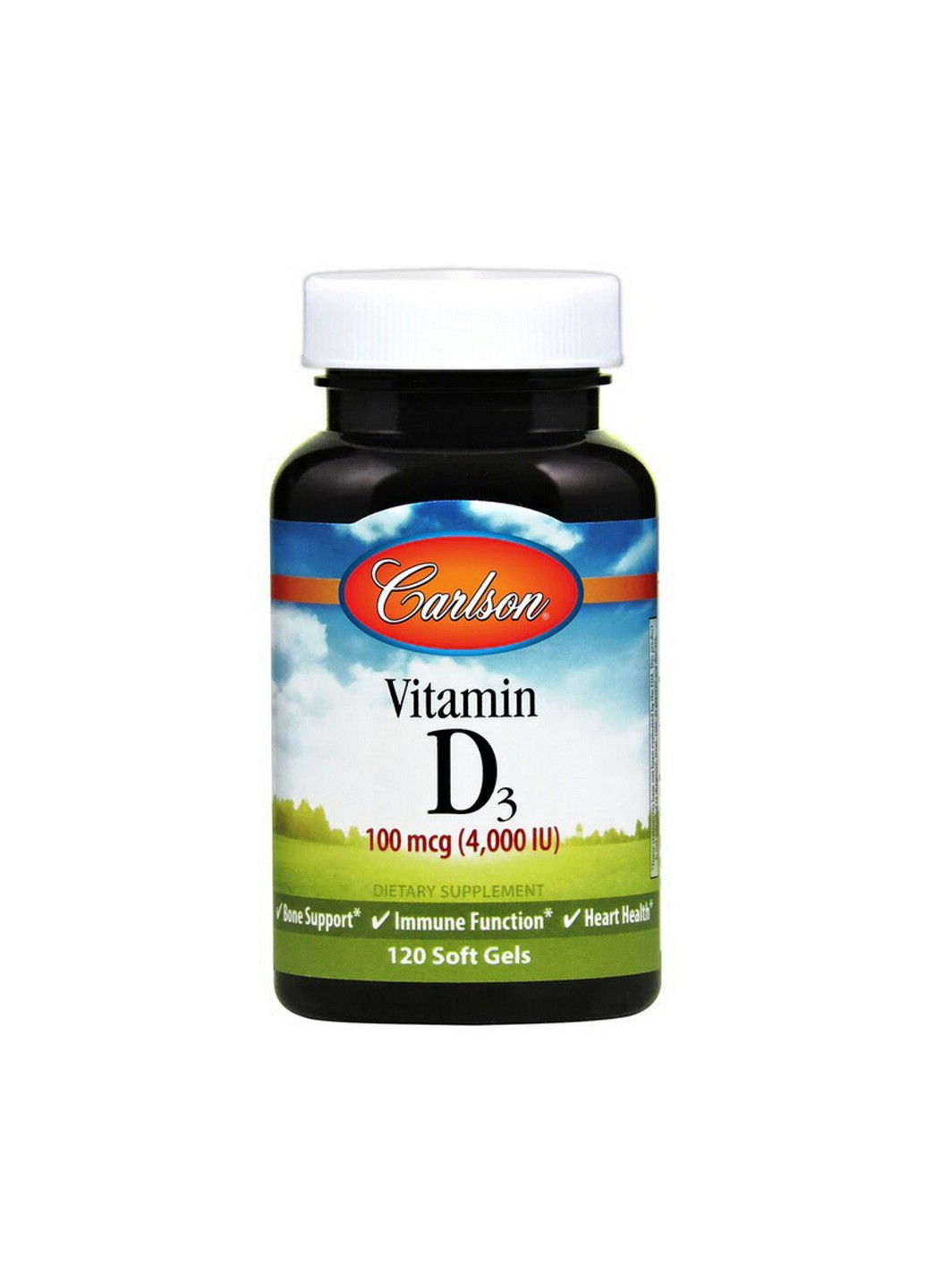 Вітамін D3 Vitamin D3 5000 IU 360 капсул Carlson Labs (255410049)