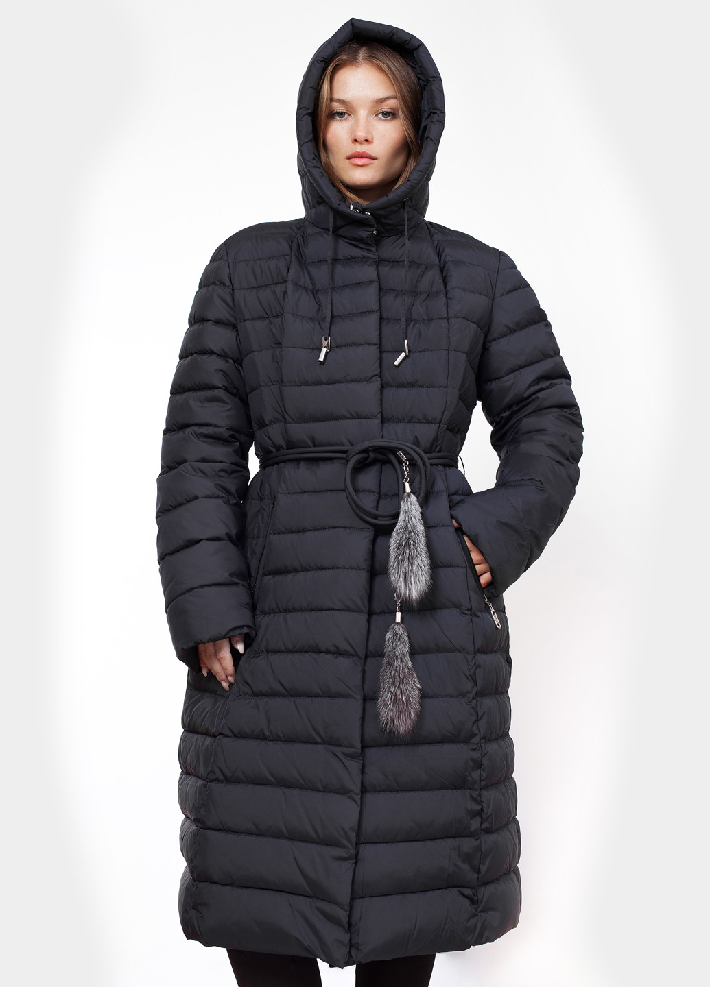 Темно-синя зимня куртка куртка-пальто Svidni