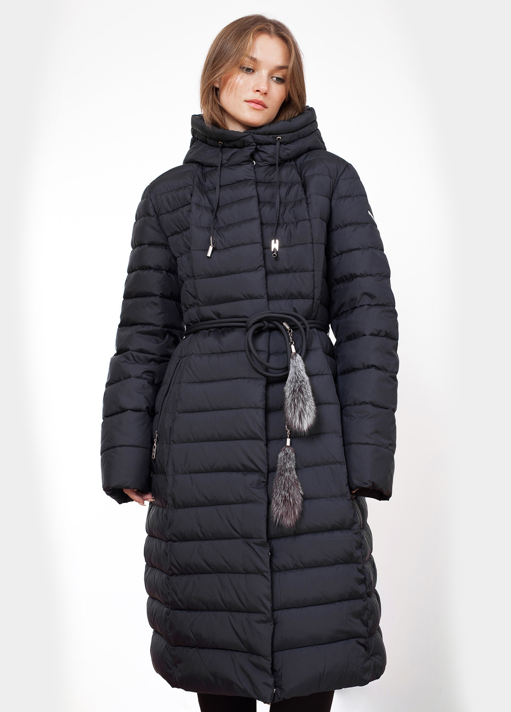 Темно-синя зимня куртка куртка-пальто Svidni