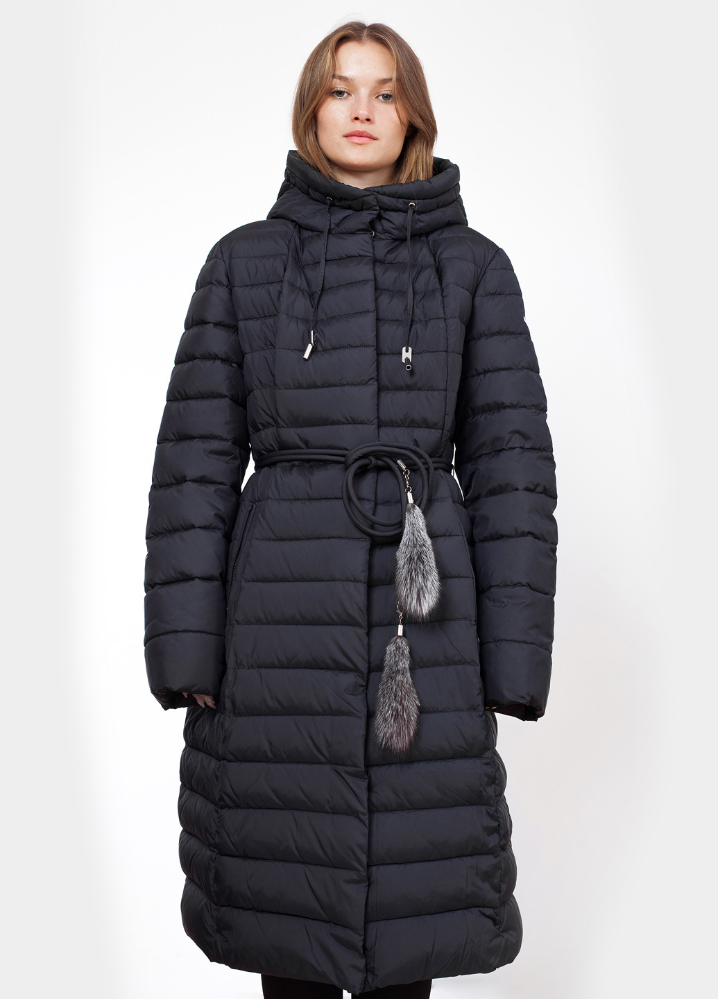 Темно-синя зимня куртка куртка-пальто Svidni