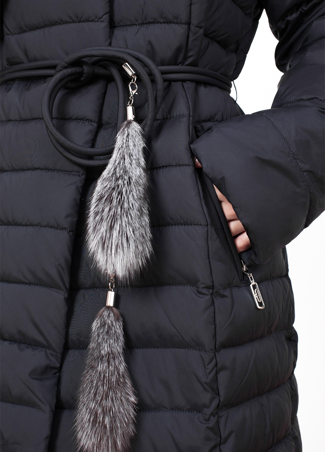 Темно-синя зимня куртка куртка-пальто Svidni