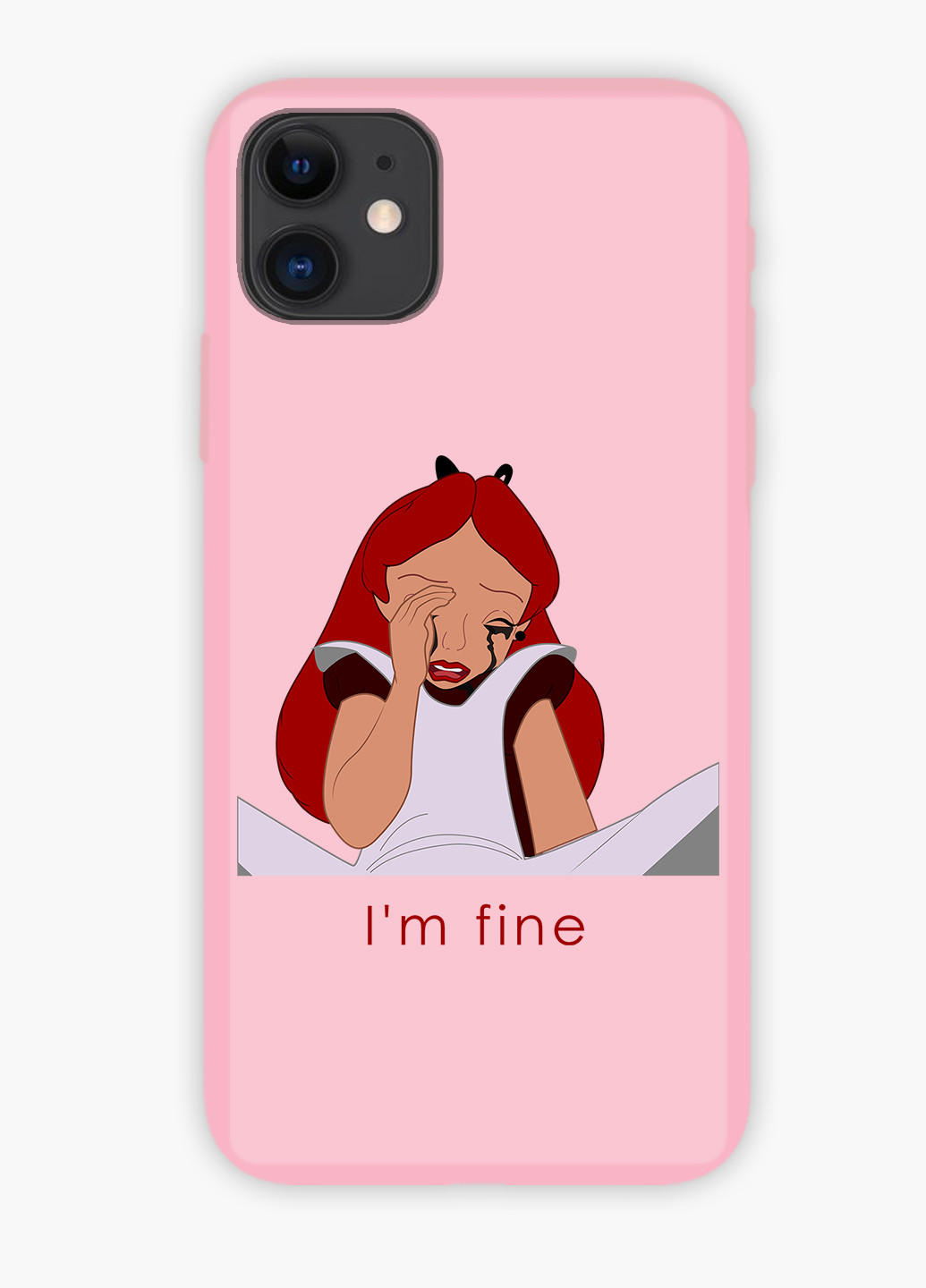 Чехол силиконовый Apple Iphone X Алиса я в порядке Дисней (Alice in Wonderland Disney) (6129-1440) MobiPrint (219485551)