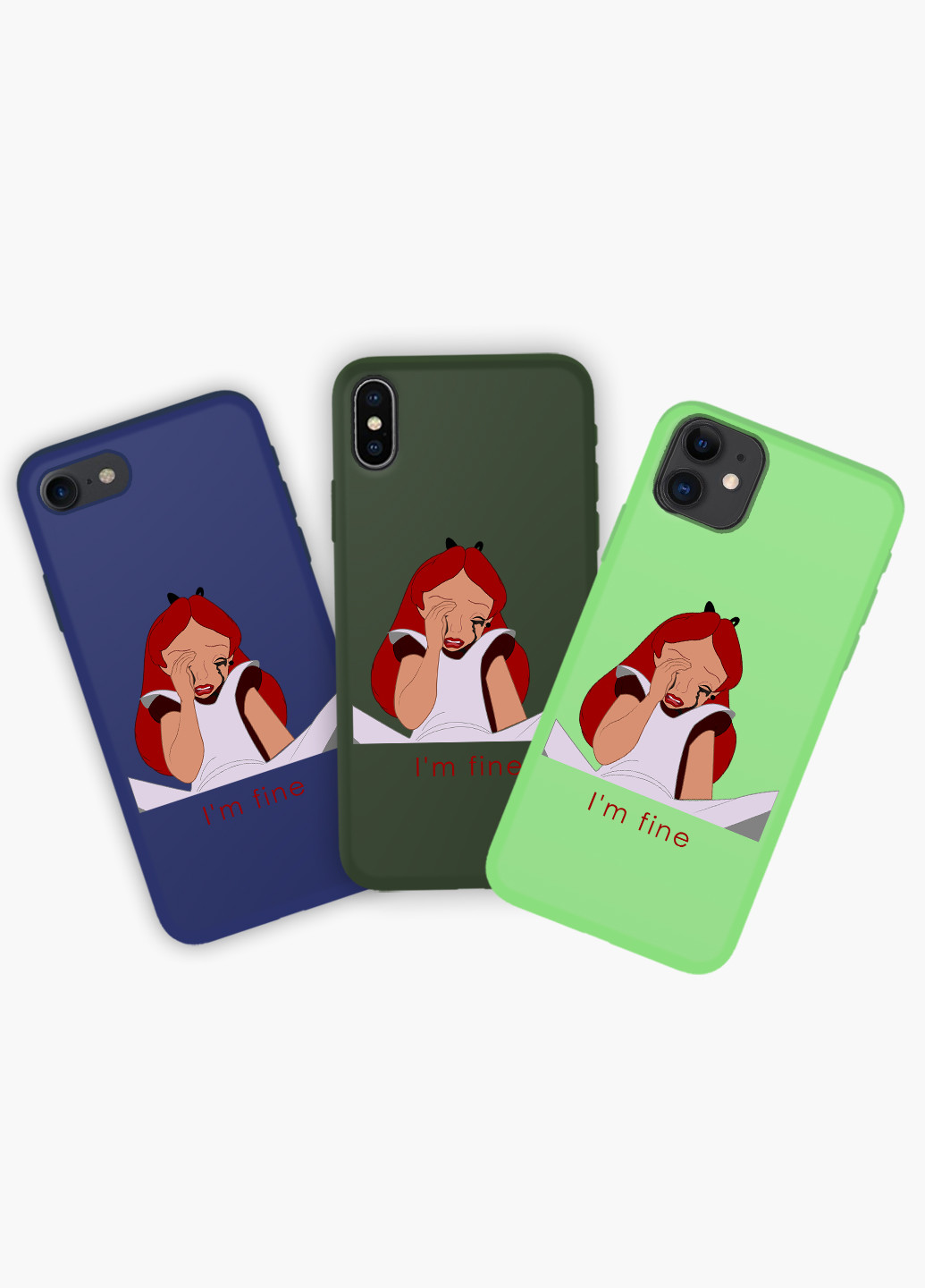 Чехол силиконовый Apple Iphone X Алиса я в порядке Дисней (Alice in Wonderland Disney) (6129-1440) MobiPrint (219485551)