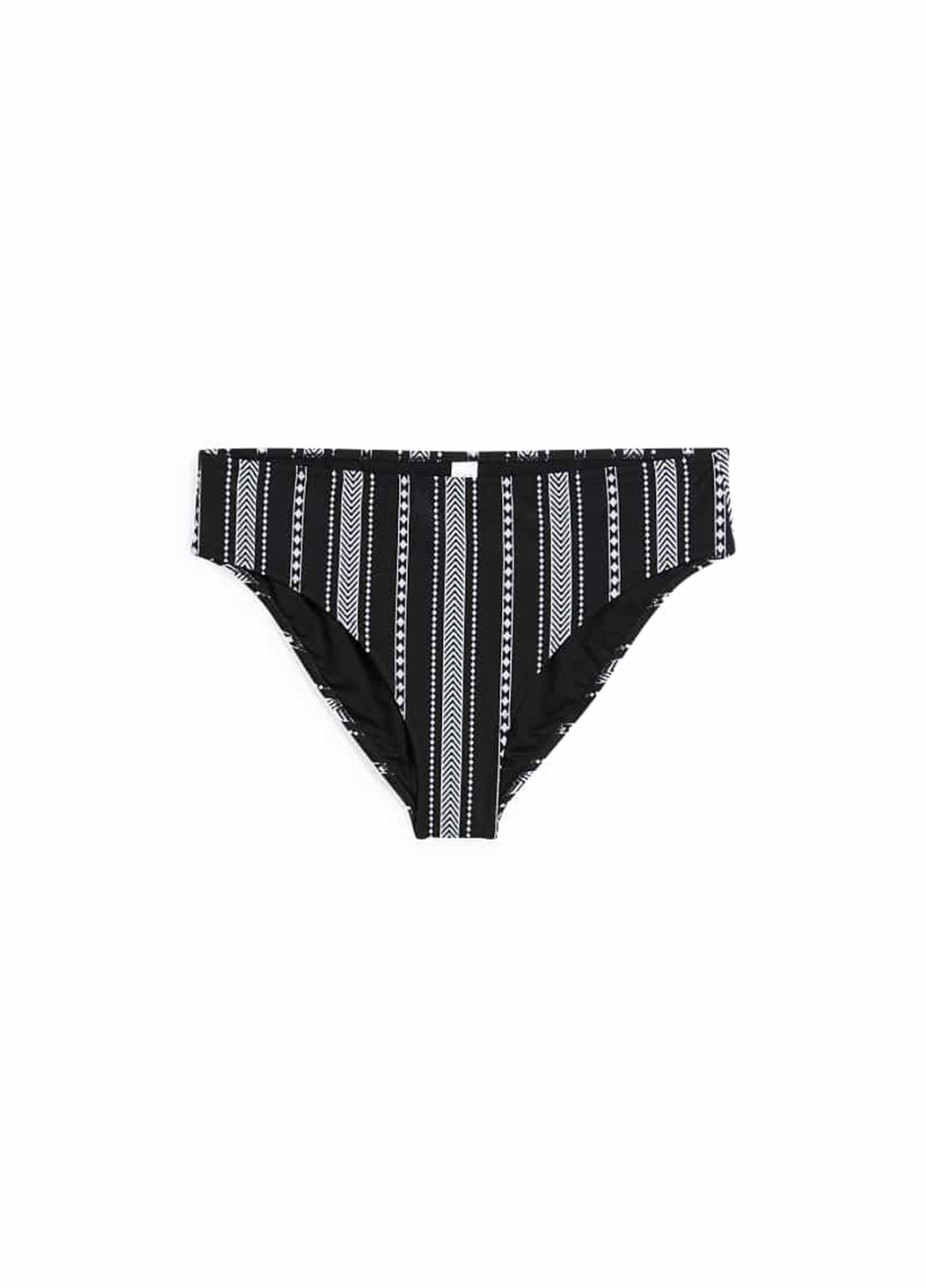 Черно-белые купальные трусики с геометрическим узором C&A