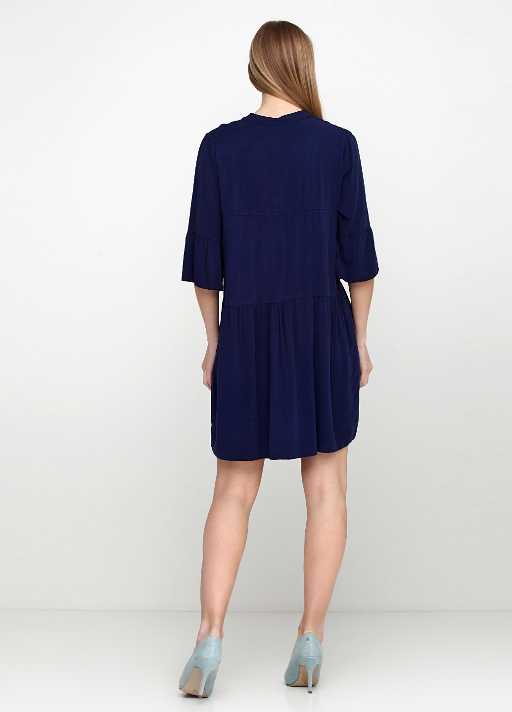 Темно-синее кэжуал платье Italy Moda однотонное