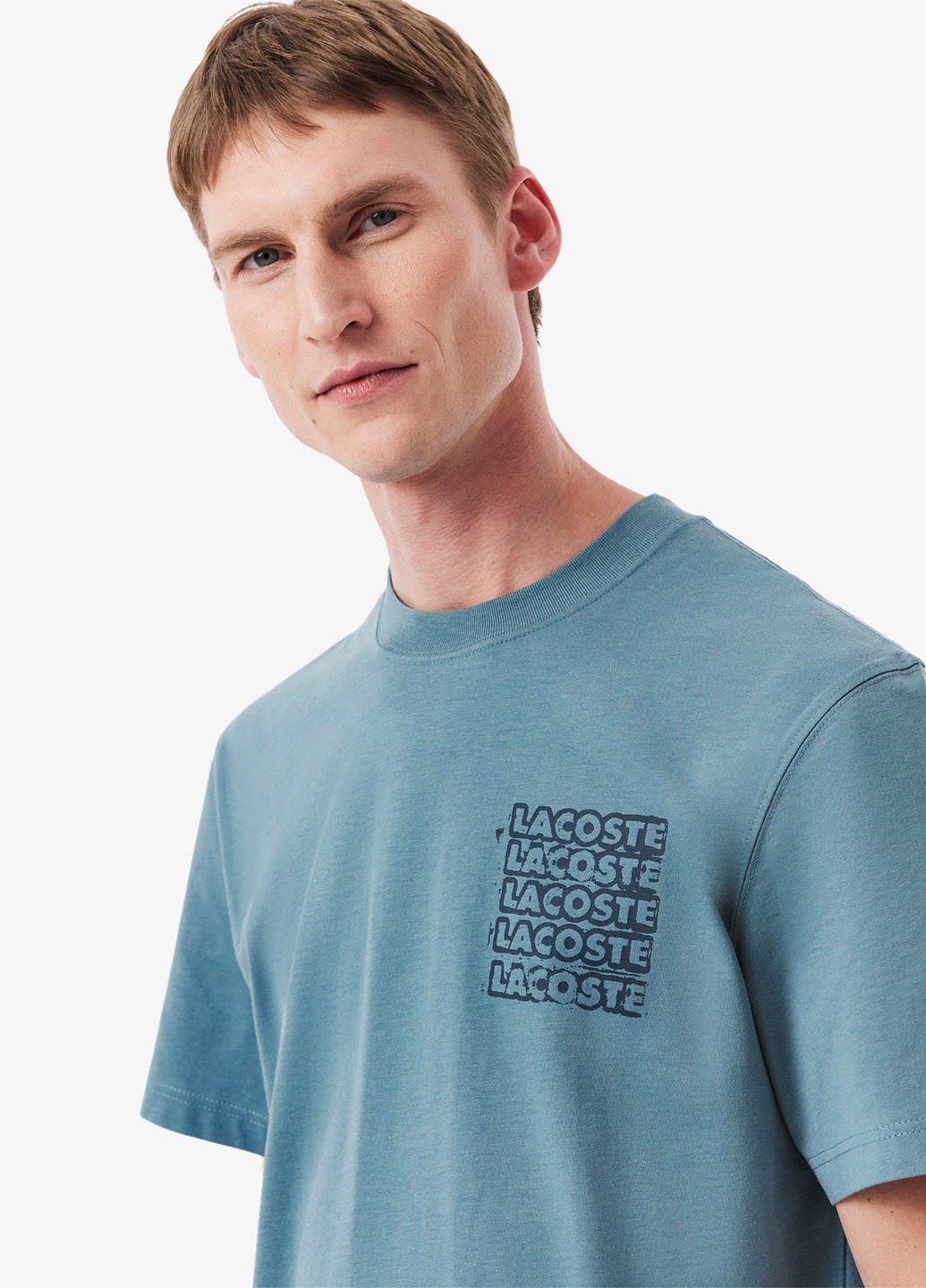 Голубая футболка Lacoste