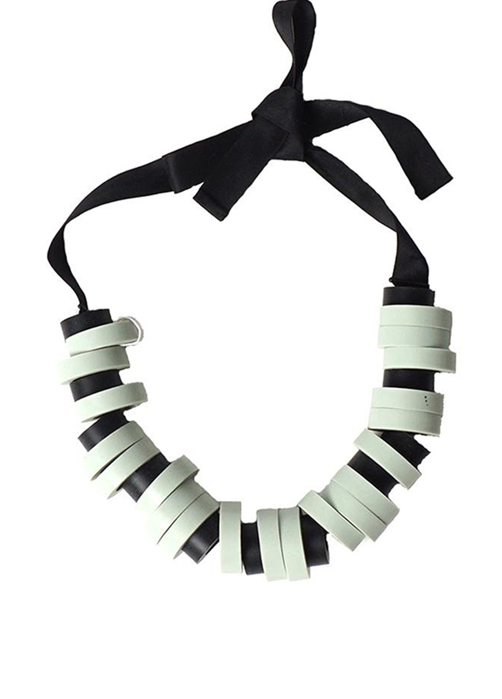 Ожерелье Cos однотонное чёрно-белое текстиль