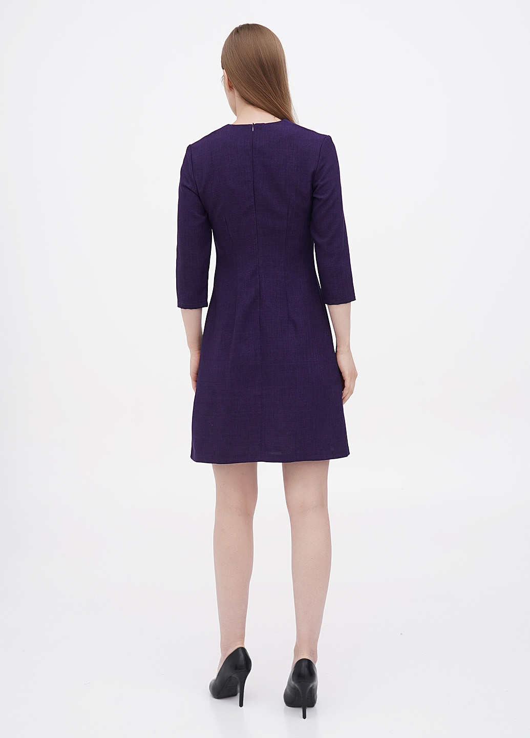 Темно-фиолетовое кэжуал платье а-силуэт Rebecca Tatti однотонное