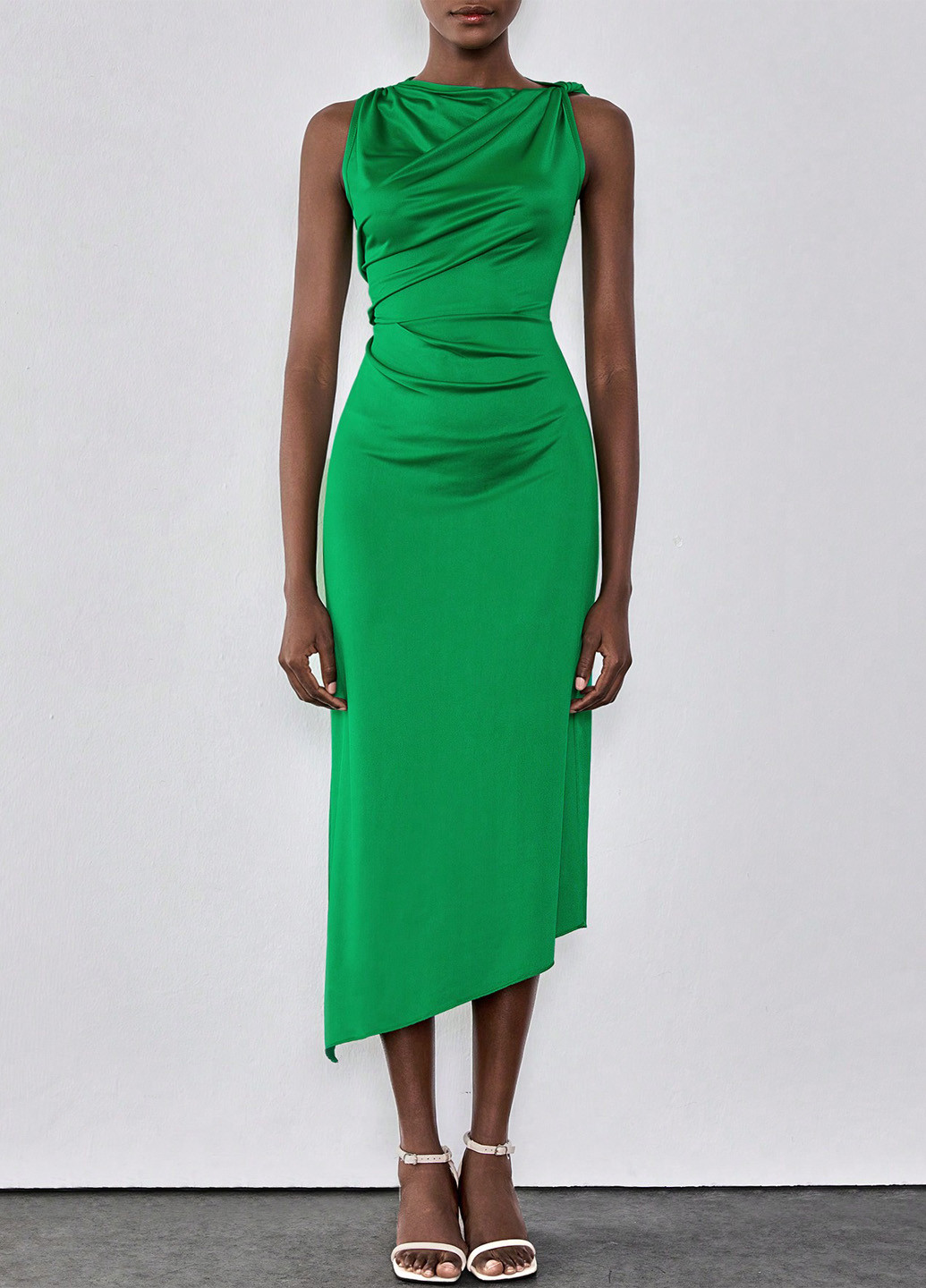 Зелена святковий, вечірня сукня силуетна SHEIN однотонна