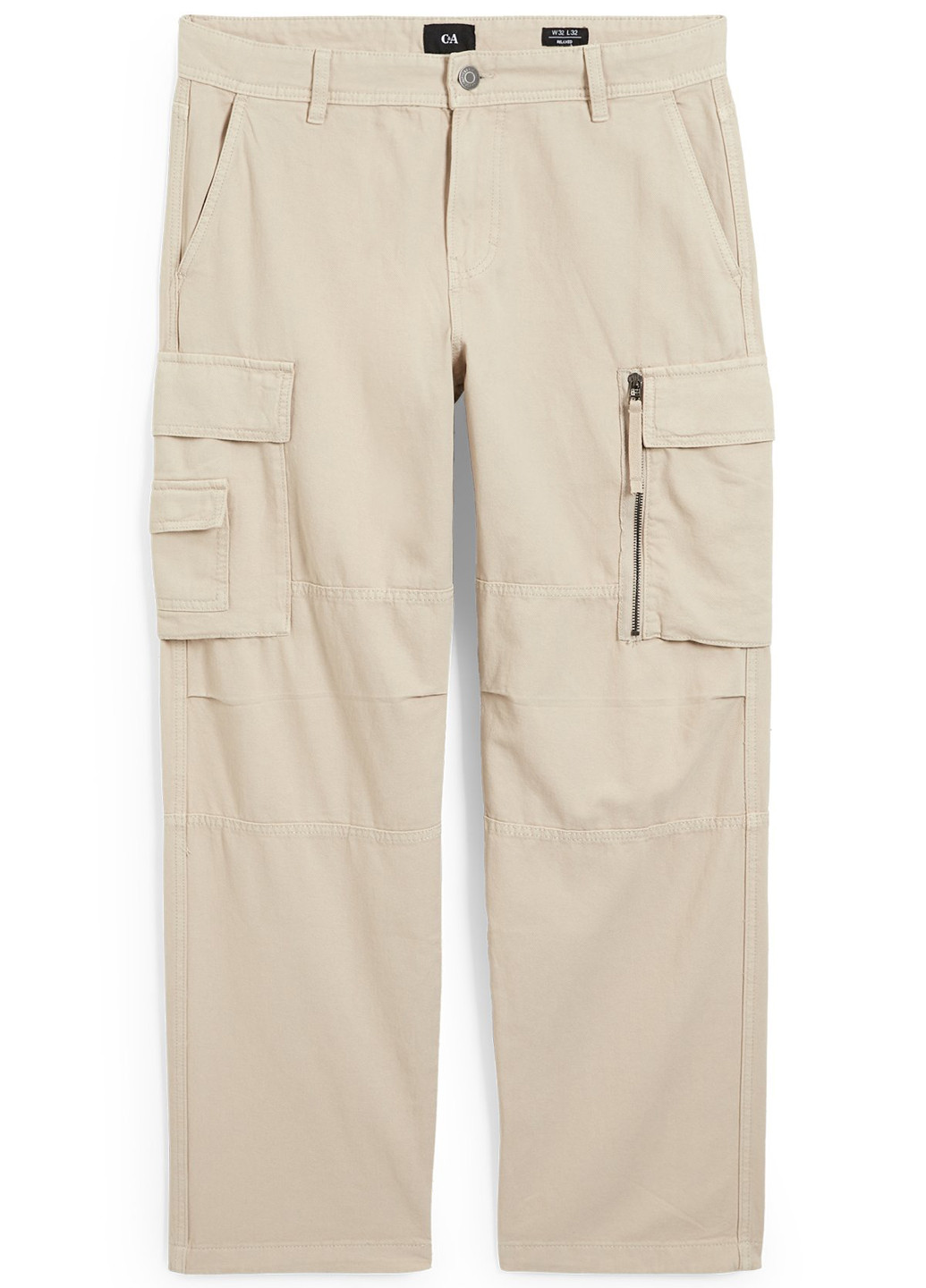 Бежевые кэжуал демисезонные карго брюки C&A