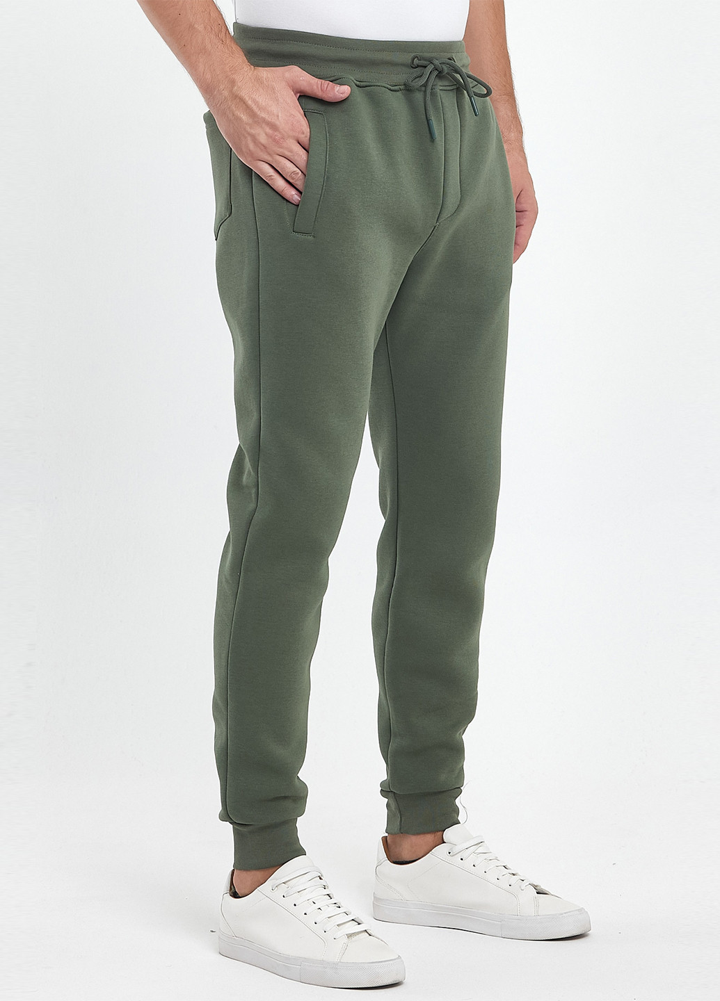 Хаки спортивные демисезонные джоггеры брюки Trend Collection