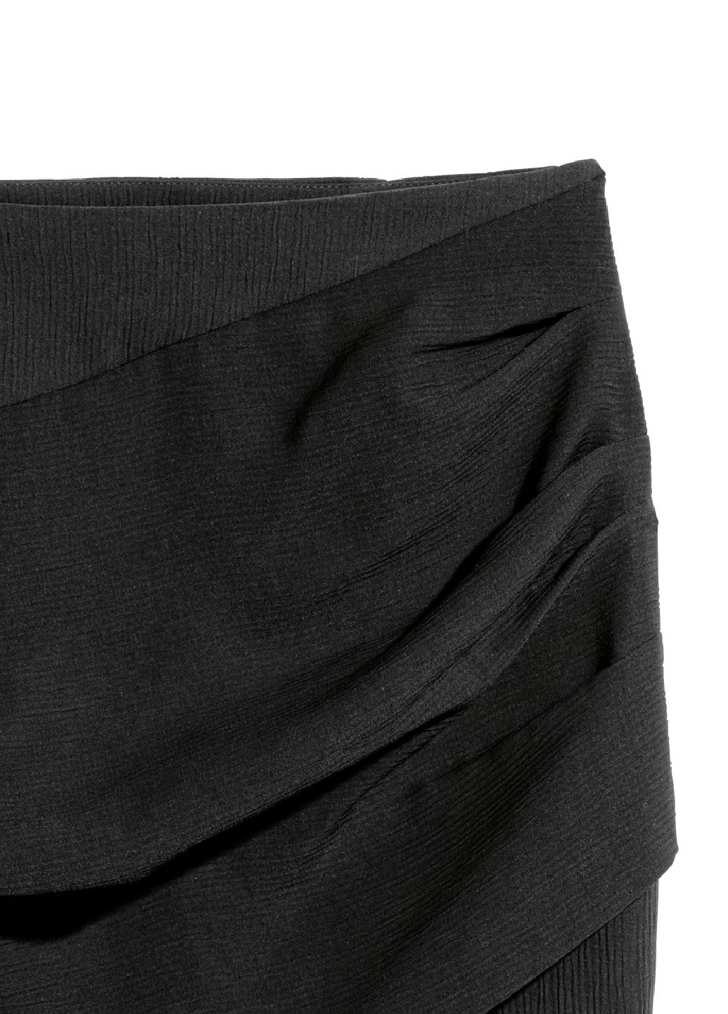 Черная однотонная короткая юбка H&M