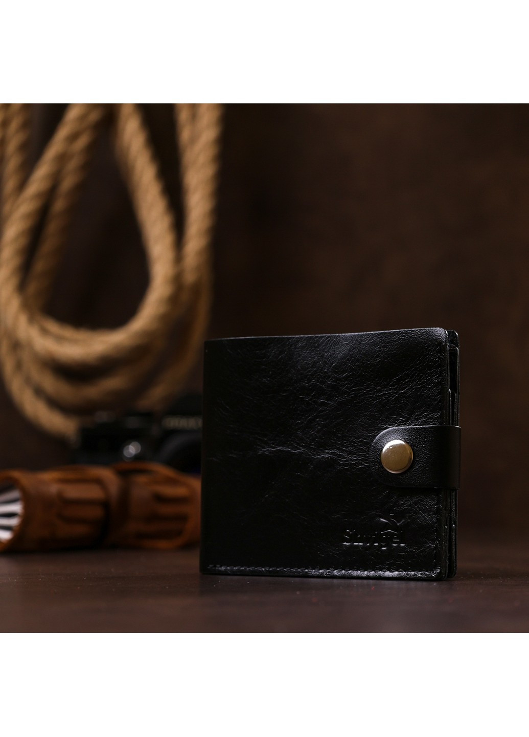 Кожаное портмоне 11х9х1 см Shvigel (253660487)