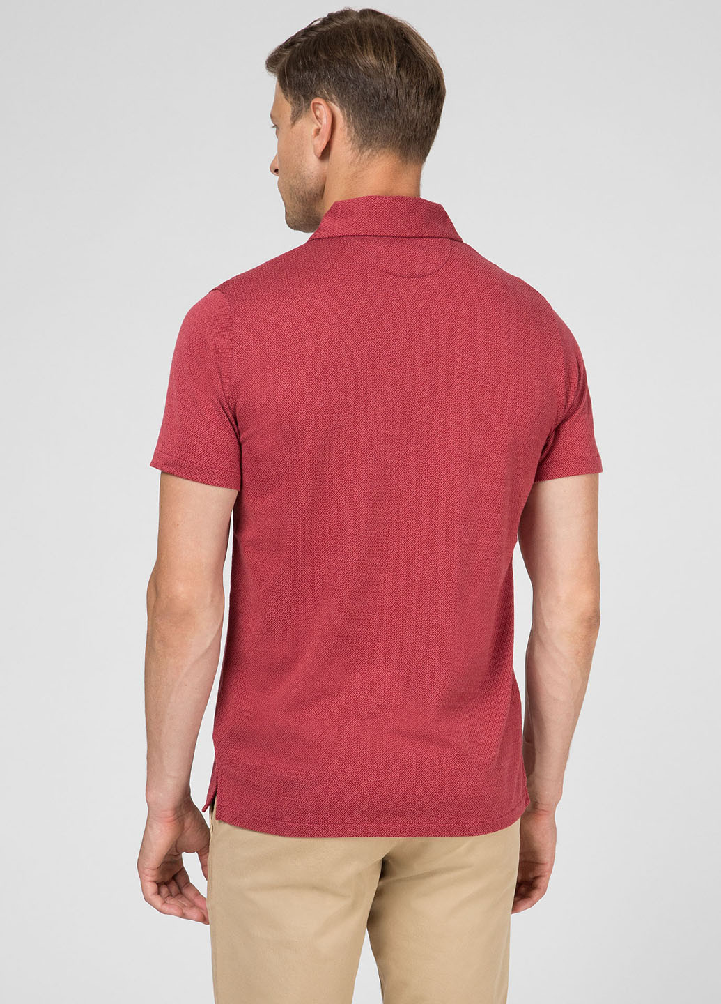 Бордовая футболка-поло для мужчин Gant однотонная