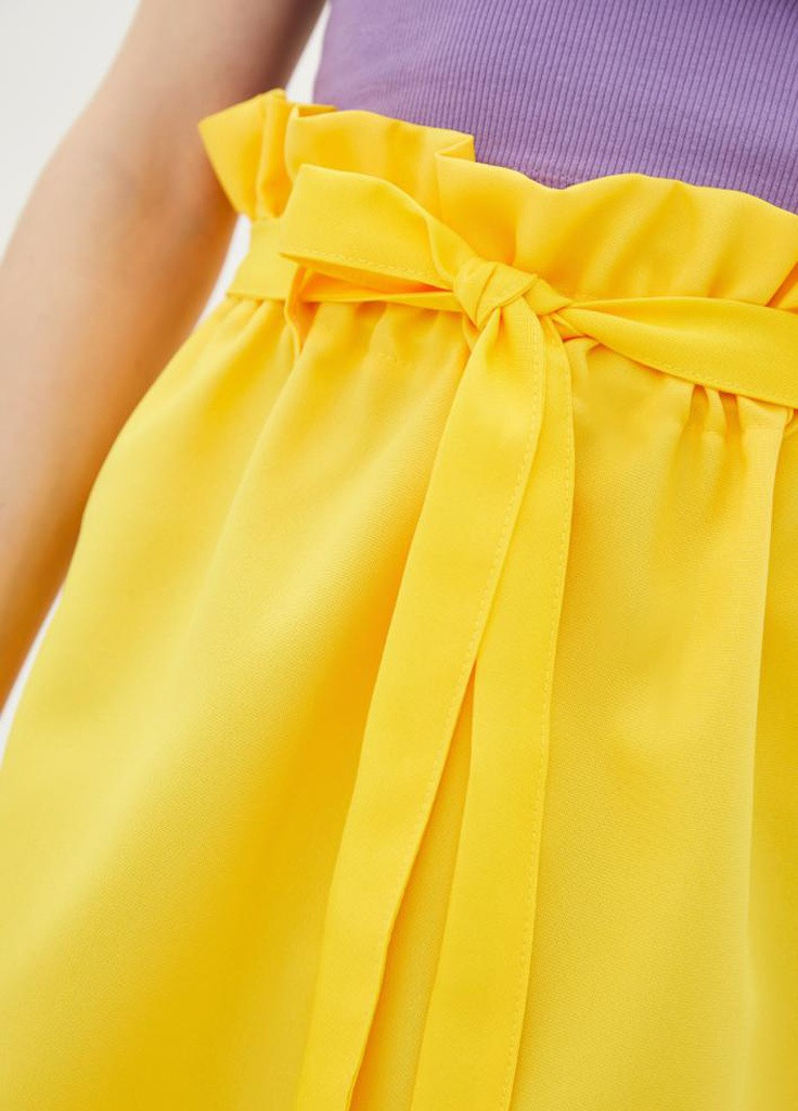 Желтая кэжуал однотонная юбка Podium колокол