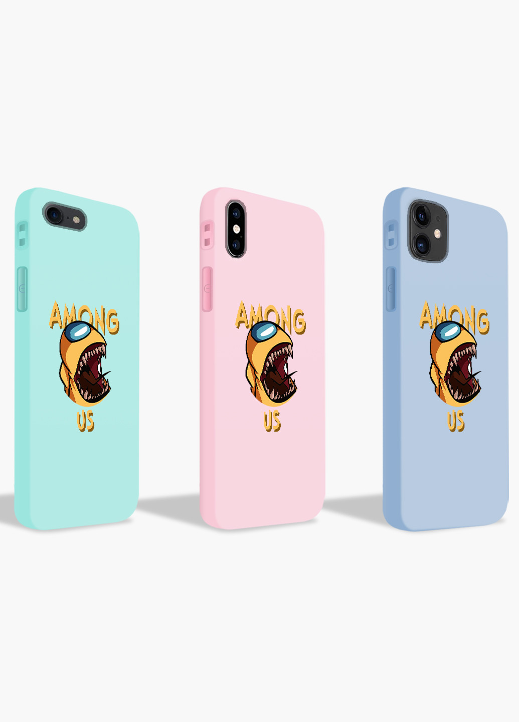 Чехол силиконовый Apple Iphone X Амонг Ас Желтый (Among Us Yellow) (6129-2409) MobiPrint (219555835)