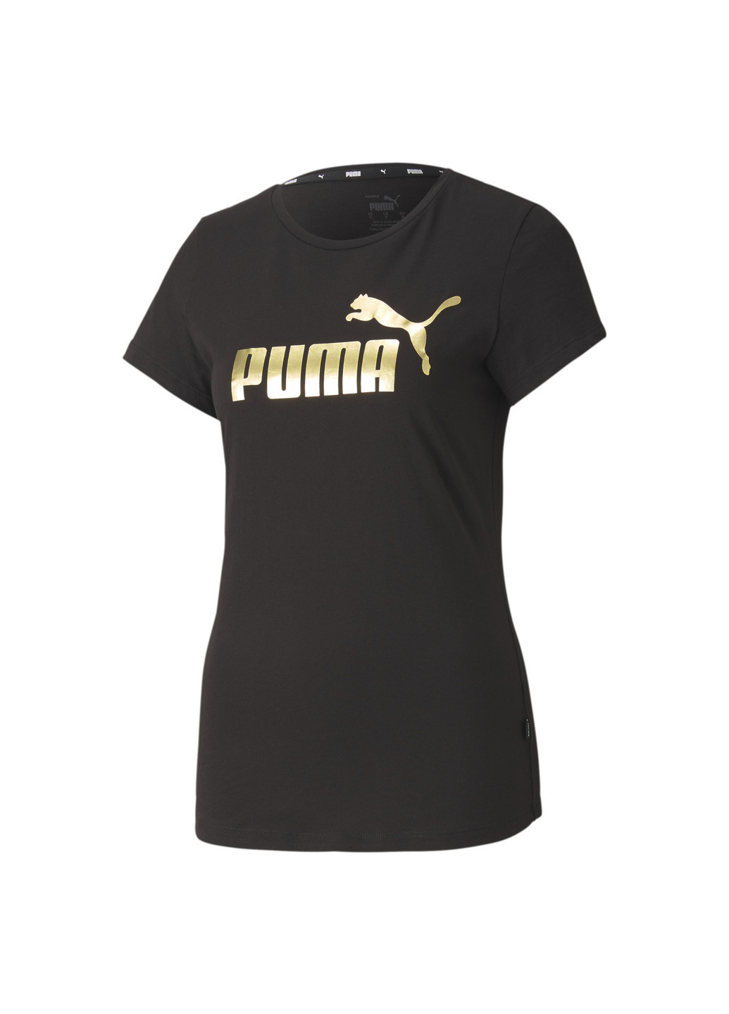 Чорна всесезон футболка ess+ metallic tee Puma