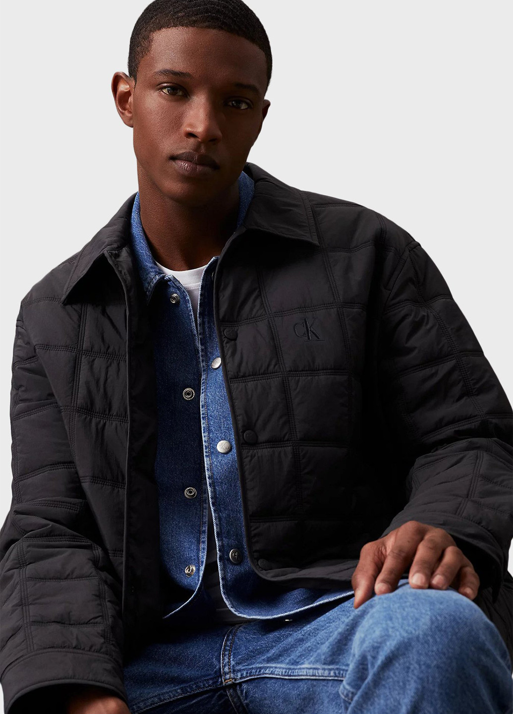 Чорна демісезонна вітрівка Calvin Klein Jeans
