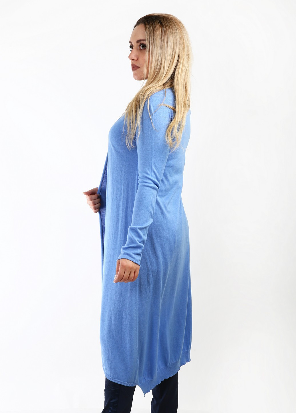 Голубой демисезонный кардиган Stefanel