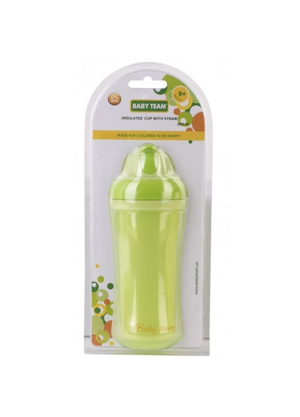 Поильник-непроливайка З подвійними стінками та трубочкою 280 мл Baby Team (252158615)