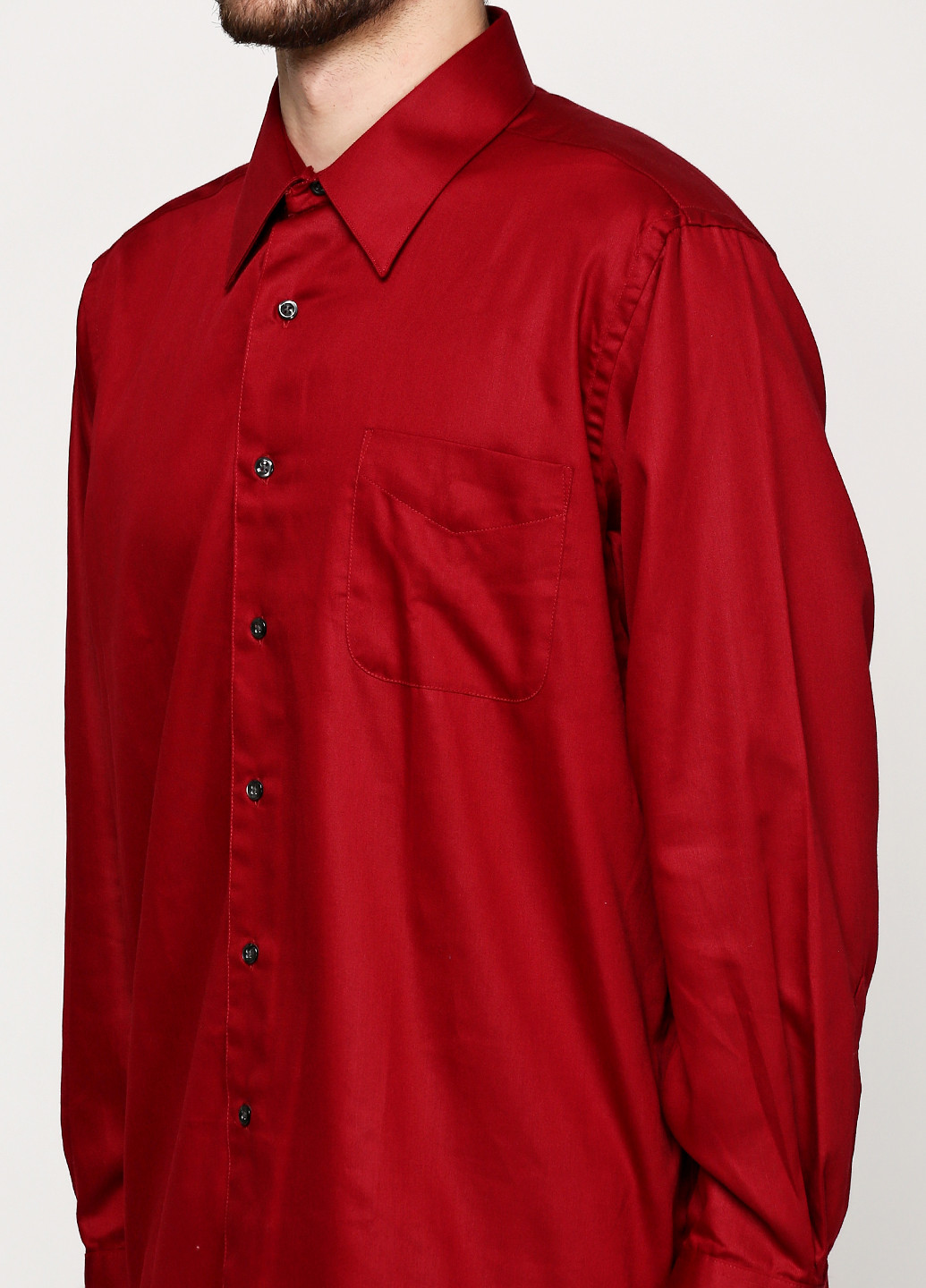 Бордовая кэжуал рубашка George с длинным рукавом