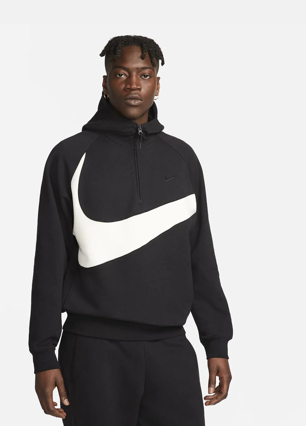 Худи DX0566-013 Nike Swoosh 1/2-Zip Fleece Hoodie (327409007)