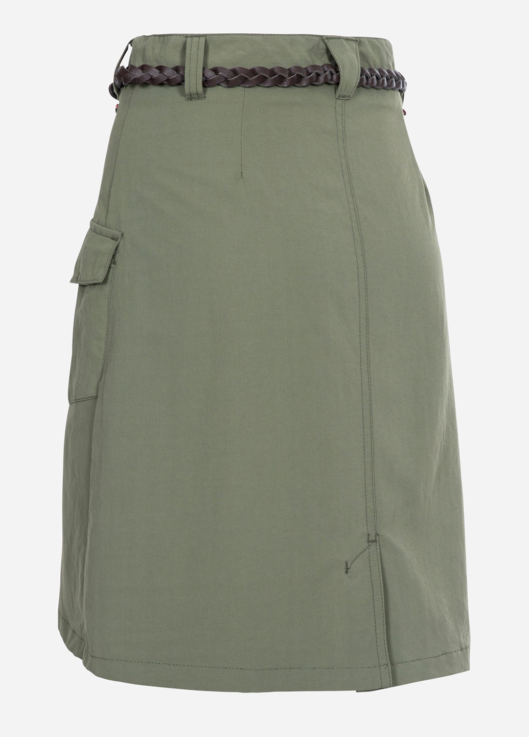 Оливковая (хаки) кэжуал однотонная юбка Tresspass карго