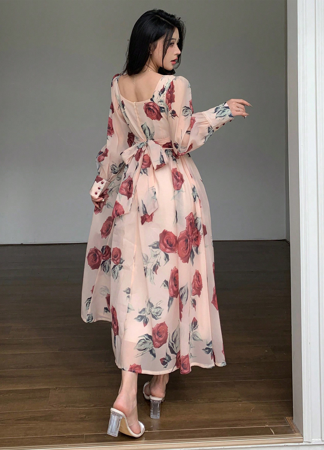 Рожева святковий, кежуал сукня SHEIN з квітковим принтом