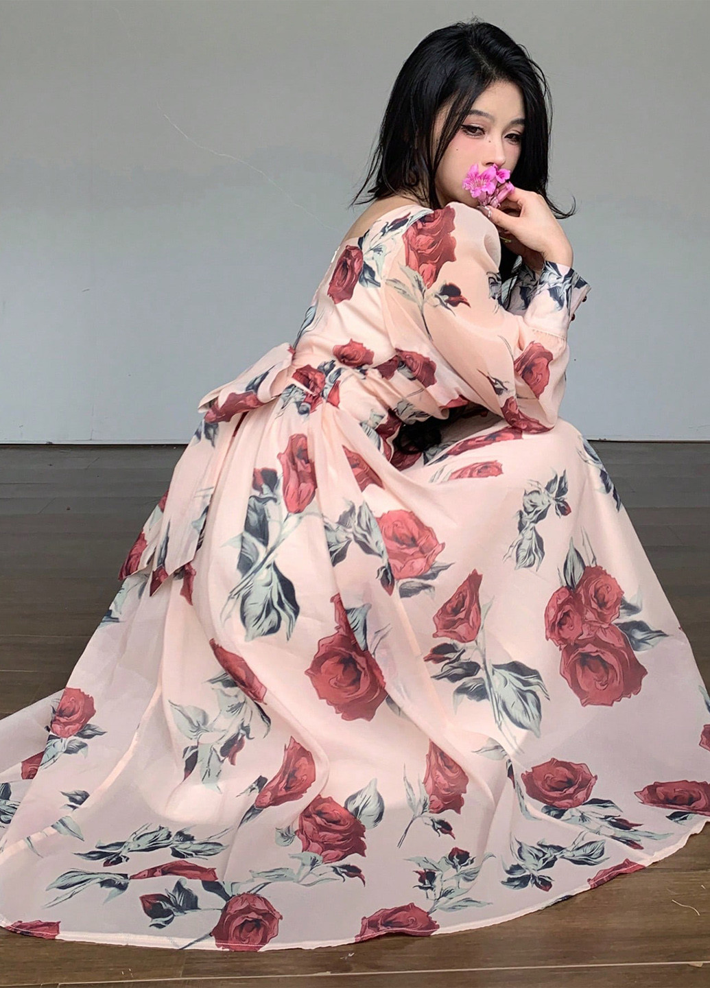 Рожева святковий, кежуал сукня SHEIN з квітковим принтом