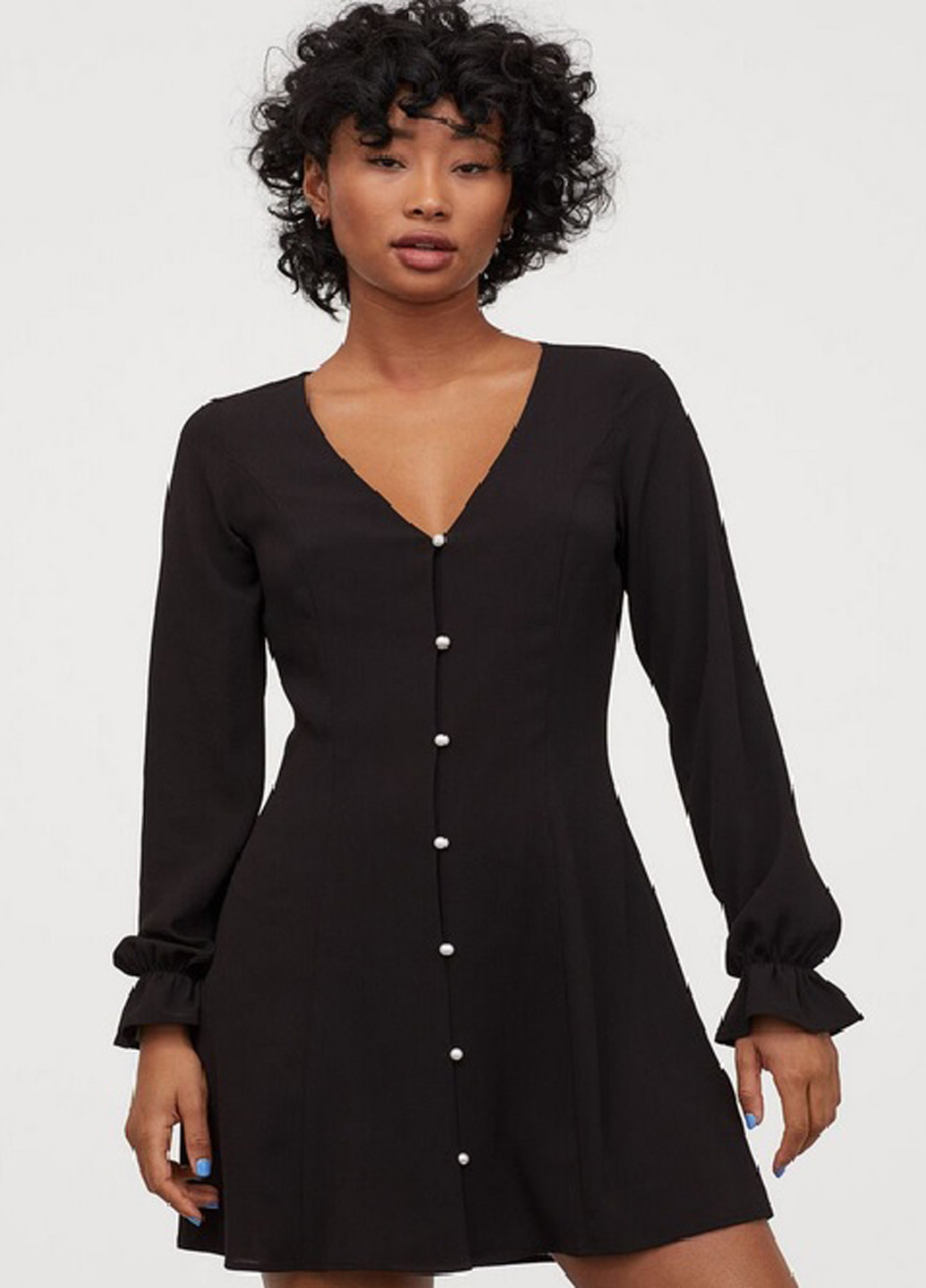 Чорна кежуал сукня H&M однотонна