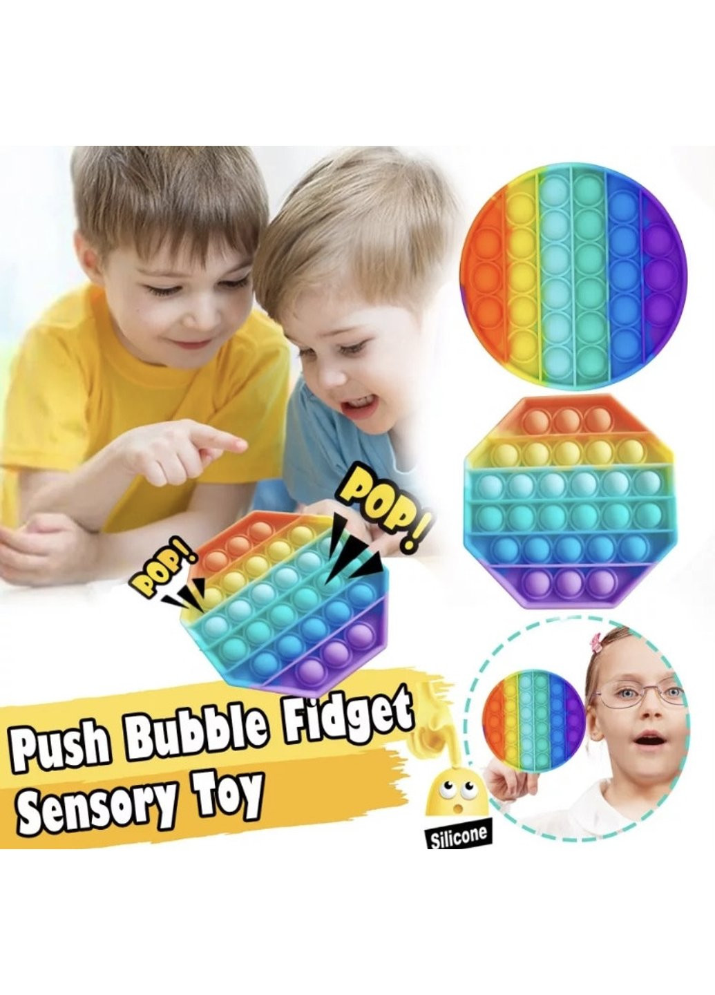 Антистрес іграшка Pop It Єдиноріг з бірюзовим пухирцем 5102 Power (254416166)