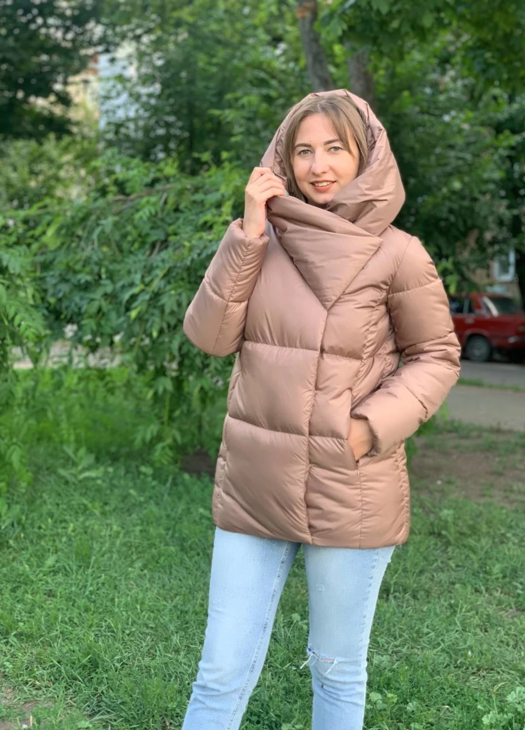 Темно-бежева зимня куртка KTL&Kattaleya