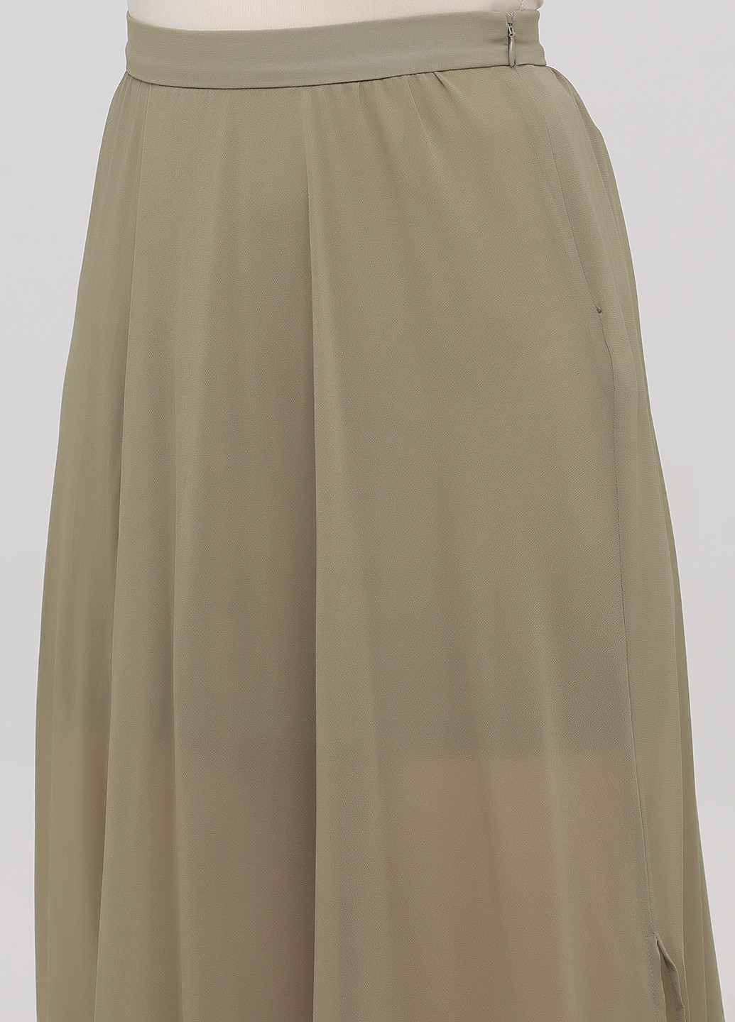 Оливковая (хаки) кэжуал однотонная юбка Vero Moda клешированная