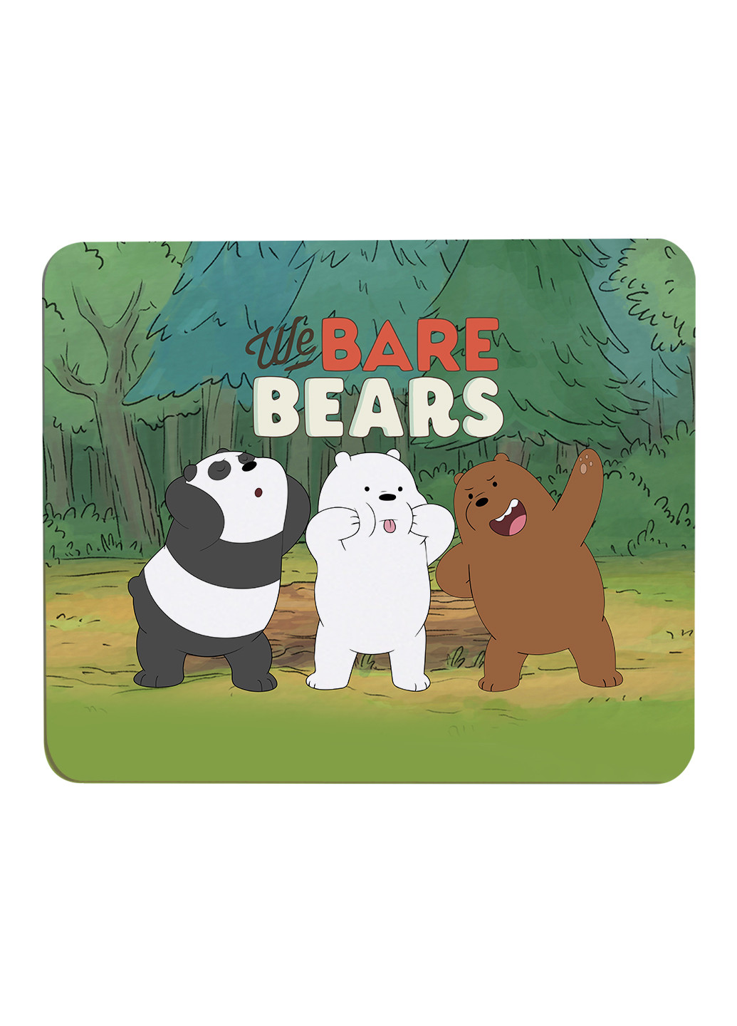 Коврик для мышки Вся правда о медведях (We Bare Bears) (25108-2667) 22х18 см MobiPrint (222995201)