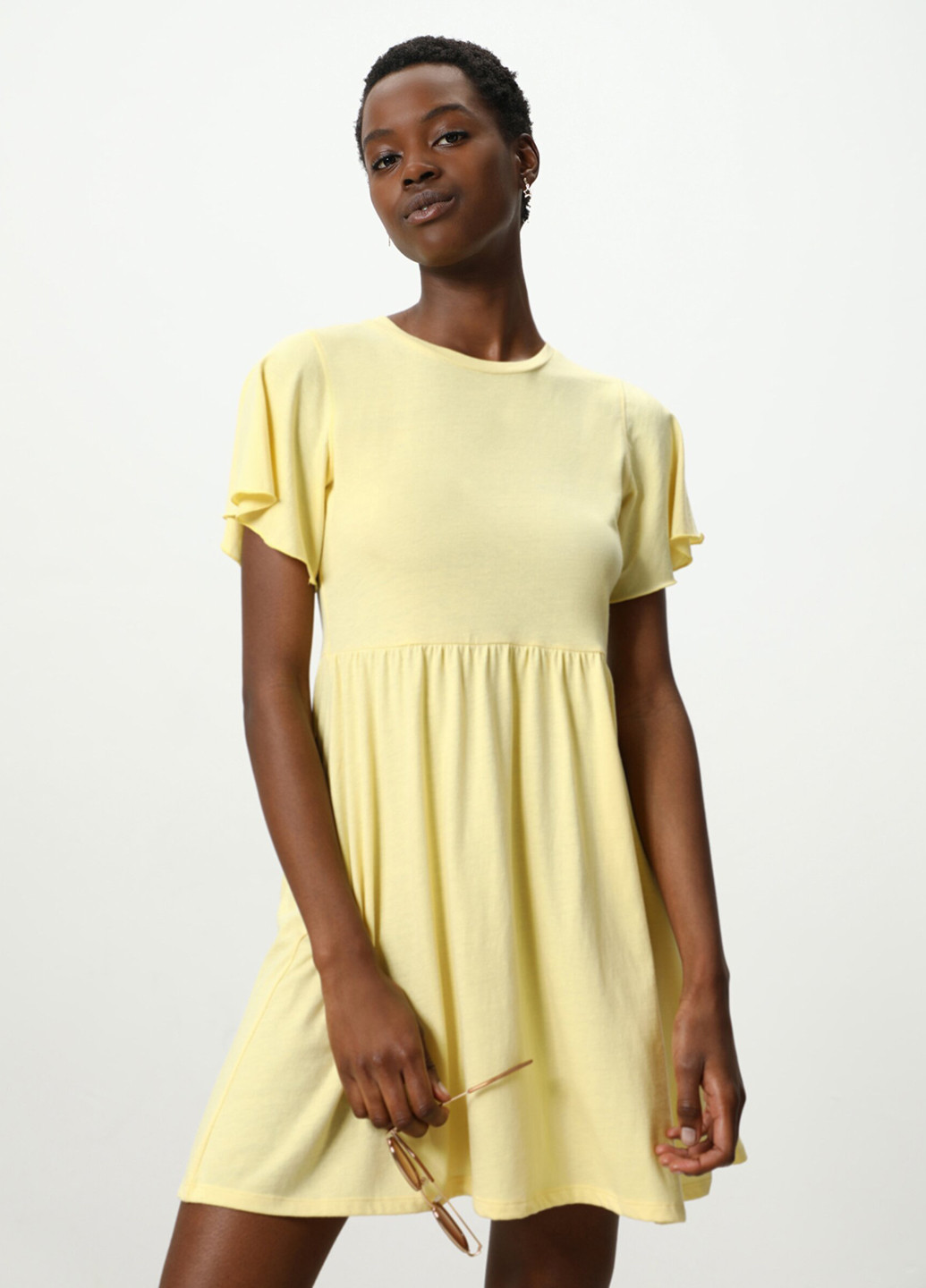 Світло-жовтий кежуал сукня сукня-футболка Lefties однотонна
