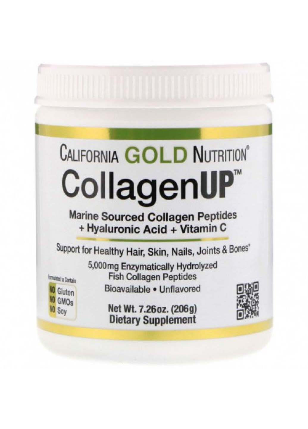 Коллаген UP без ароматизаторов CollagenUP Unflavored 206 г California Gold Nutrition (253845549)