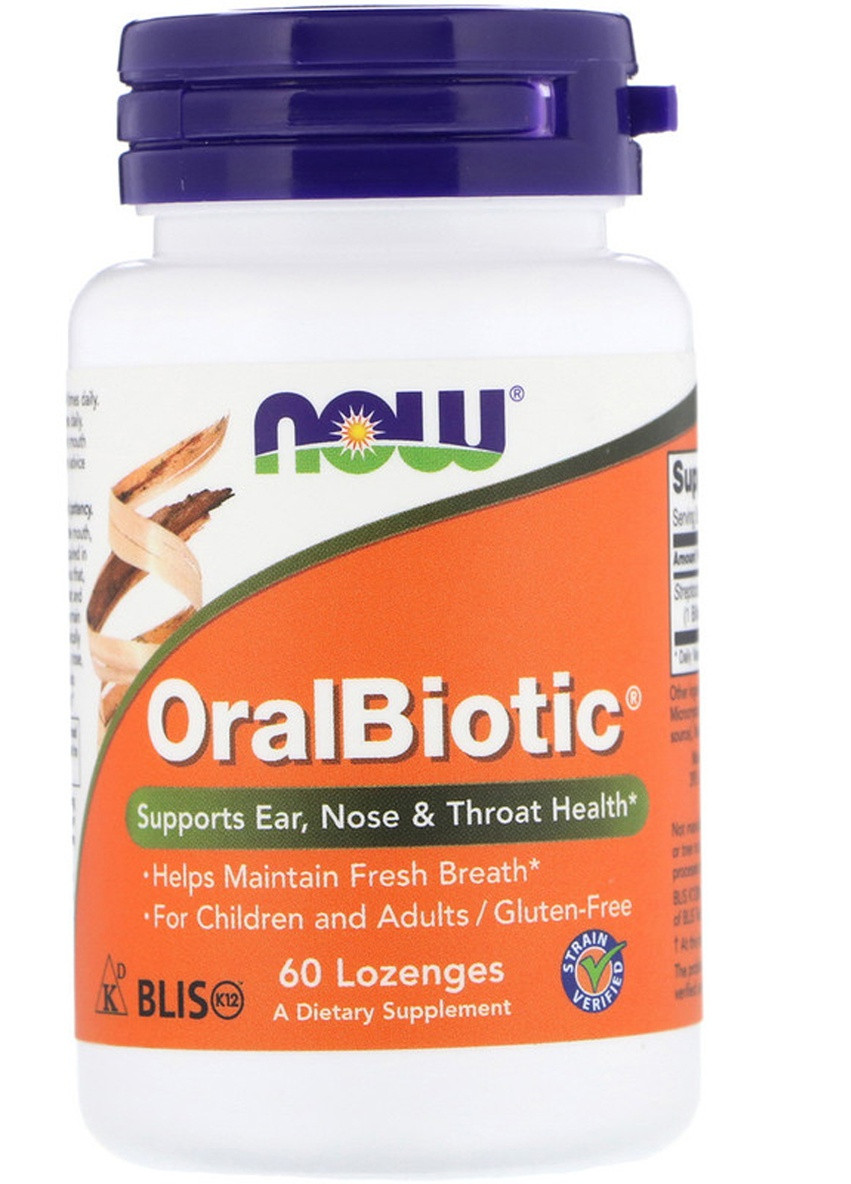 Орал Пробиотики, OralBiotic,, 60 леденцов Now Foods (225714598)
