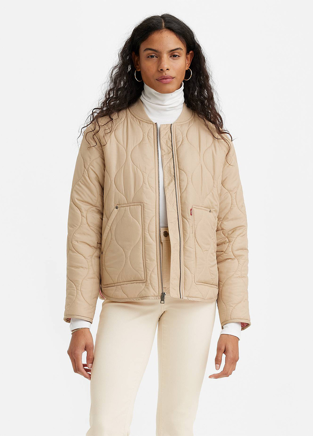 Бежевая демисезонная куртка Levi's