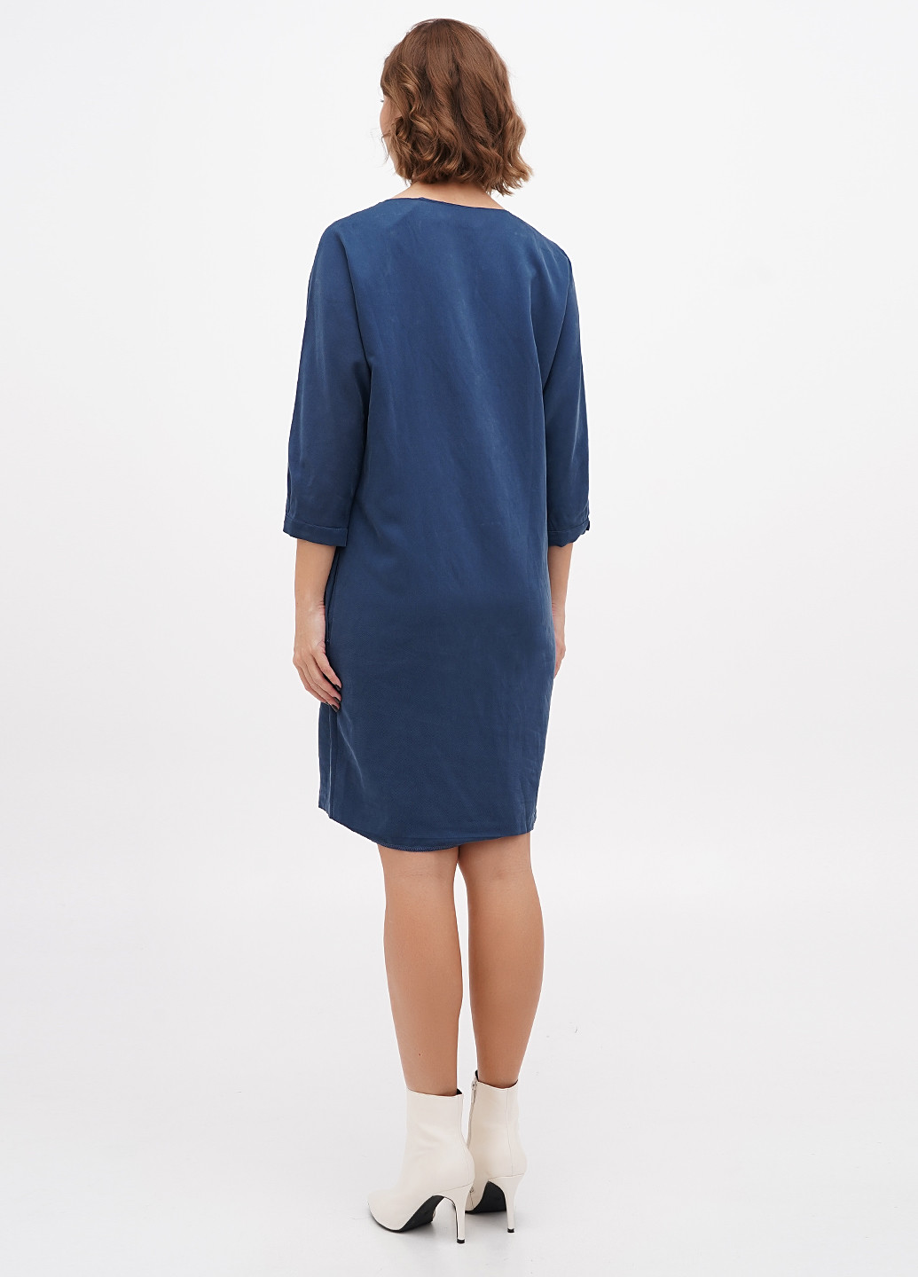 Сіро-синя кежуал сукня Sassofono однотонна