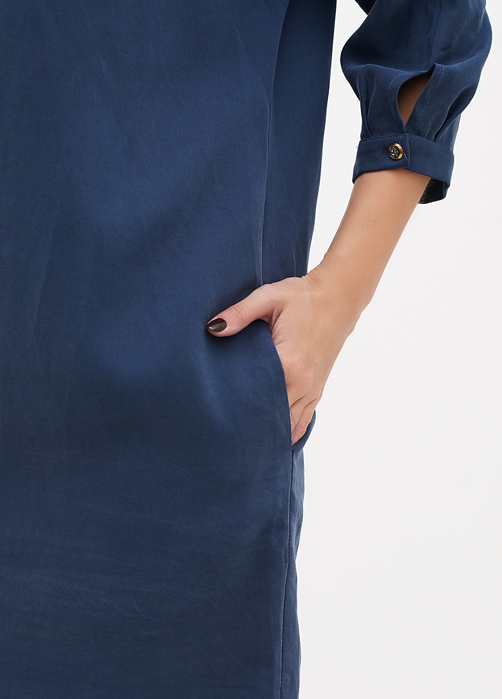 Сіро-синя кежуал сукня Sassofono однотонна